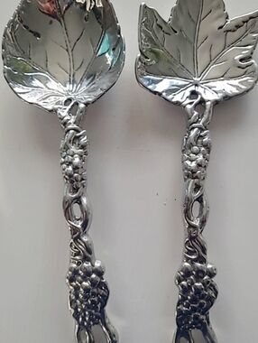 Arthur Court Grapevine Salad Tongs 11” Leaf Serving Utensils